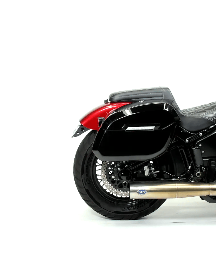 32L - Darkin Large Quick Mount Painted Hard Saddlebags for Harley Softail Low Rider S FXLRS GIF