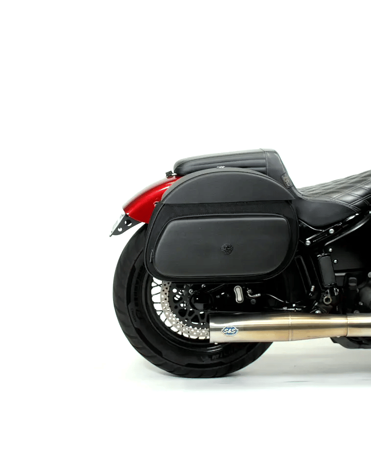 30L - Stealth Quick Mount Saddlebags for Harley Davidson Softail Low Rider S FXLRS GIF