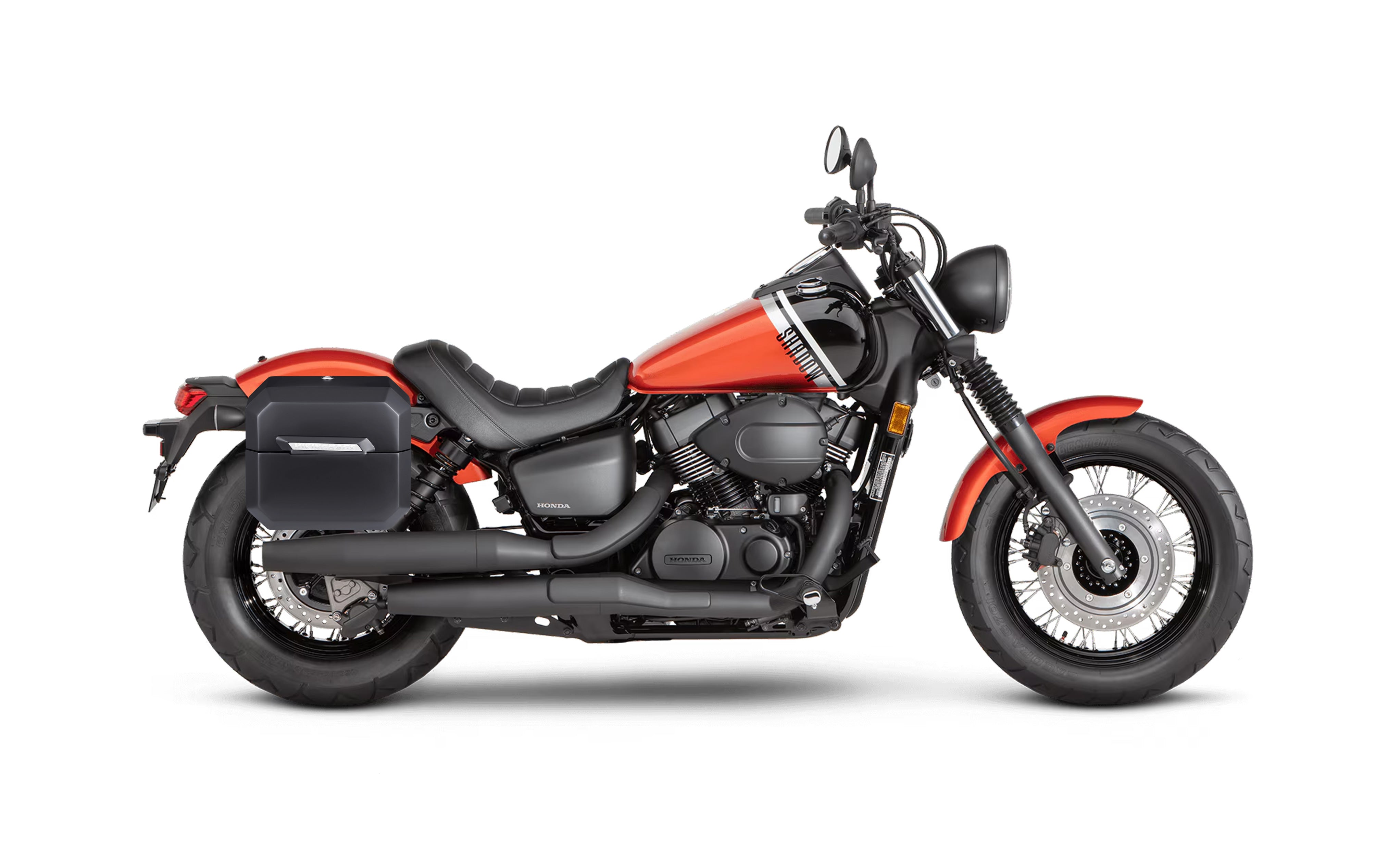 10L Outlaw Quick Mount Small 2024 Honda Shadow Phantom 750 Solo Matte Hard Saddlebag Right Only Bag On Bike @expand