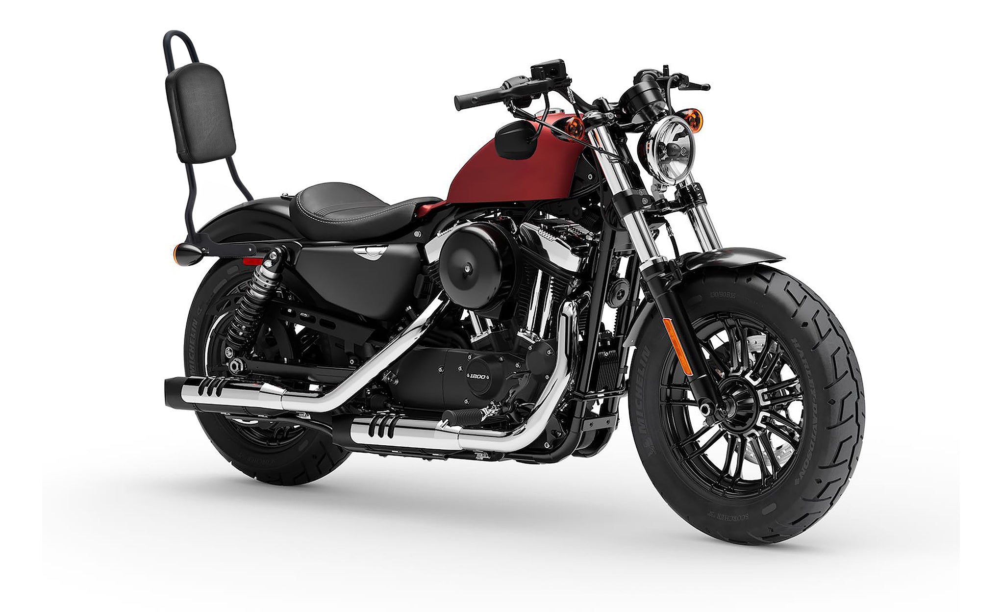 Viking Iron Born Plain Leather Tall Motorcycle Sissy Bar Pad for Harley Davidson Sissy Bar Pad on Bike View @expand