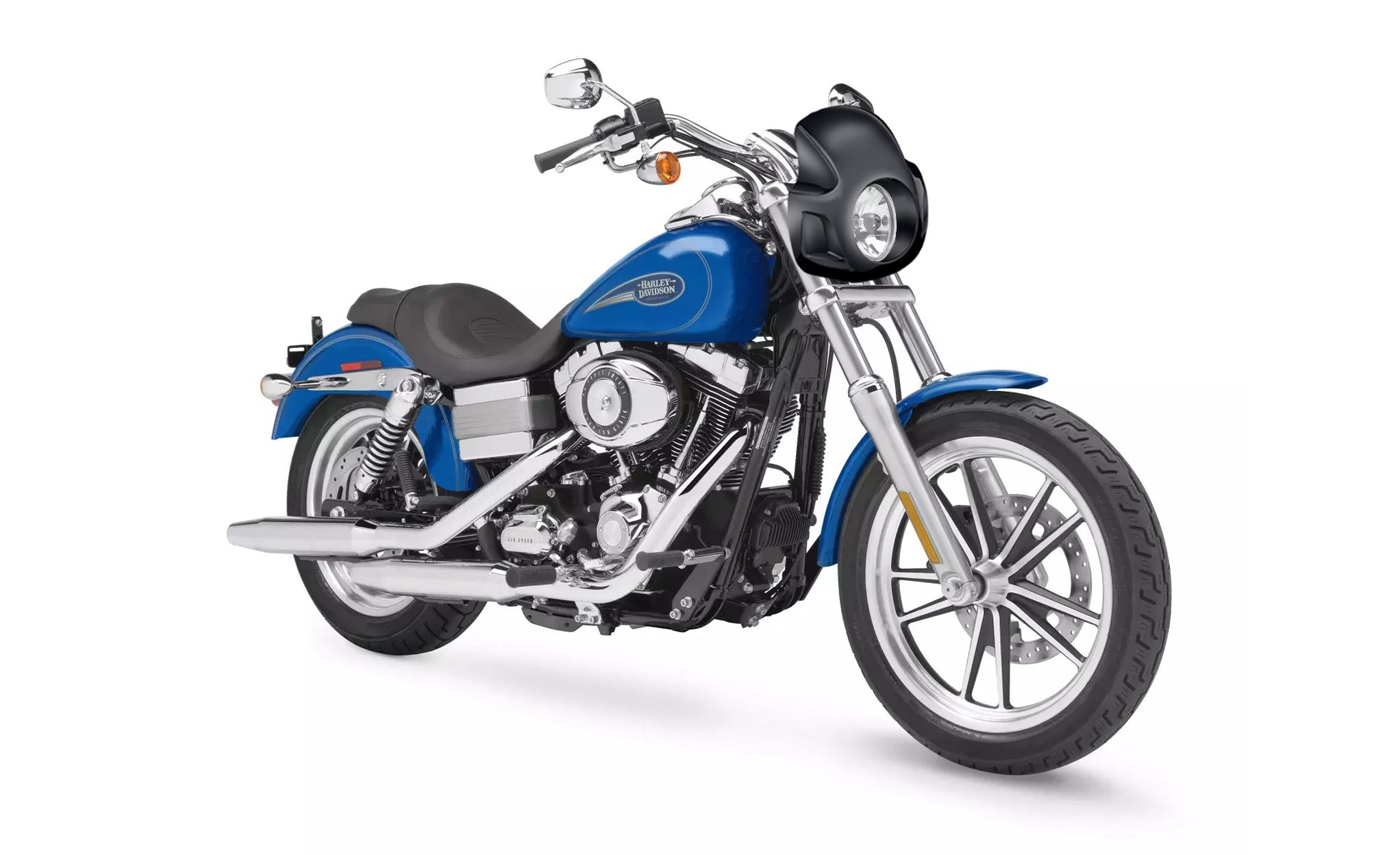 Viking Strider Sport Motorcycle Fairing For Harley Dyna Low Rider FXDL Gloss Black Fairing on Bike View @expand