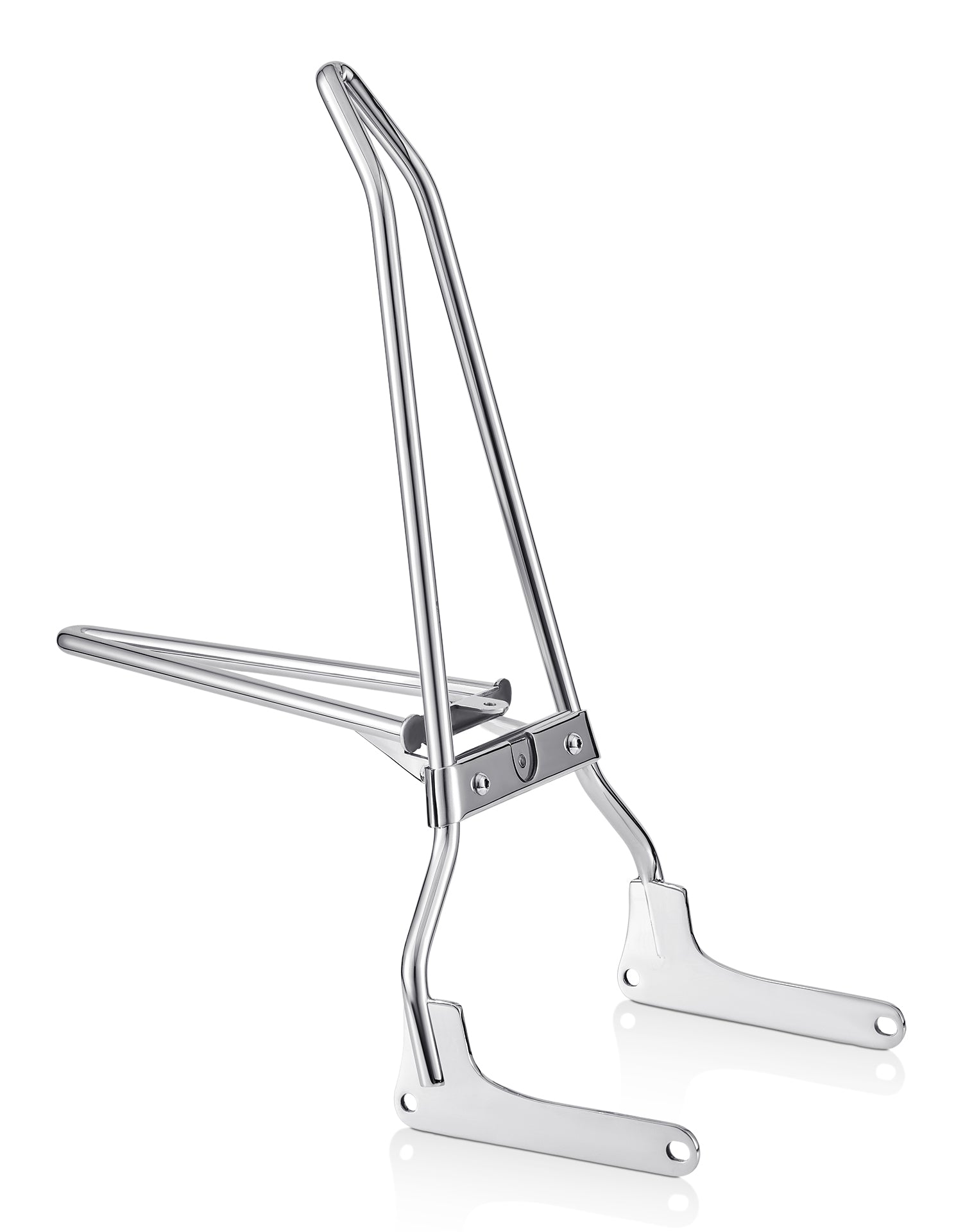 Iron Born Blade 25" Sissy Bar w/ Foldable Luggage Rack for Harley Softail Deluxe FLDE Chrome Main View