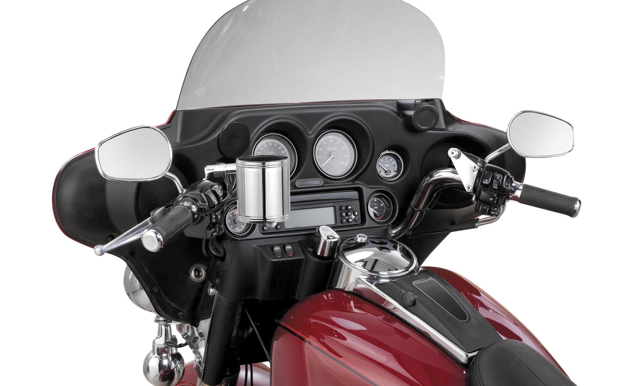 Motorcycle Cup Holder Bag on Bike View @expand