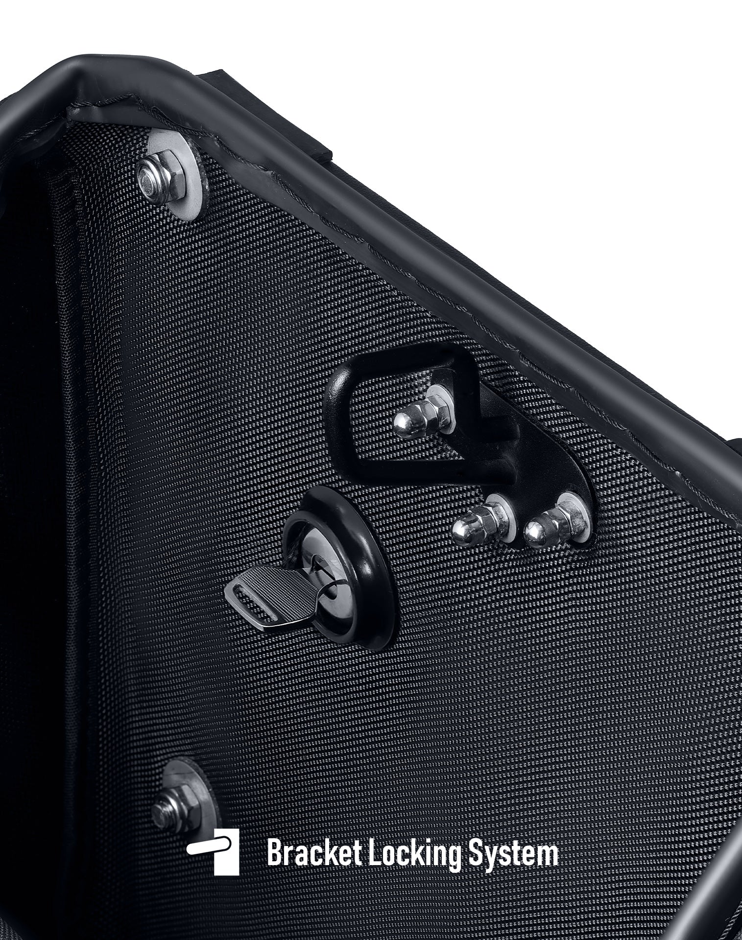 10L - Outlaw Quick Mount Small Harley Softail Low Rider S FXLRS Matte Hard Solo Saddlebag (Left Only) Bracket Locking System