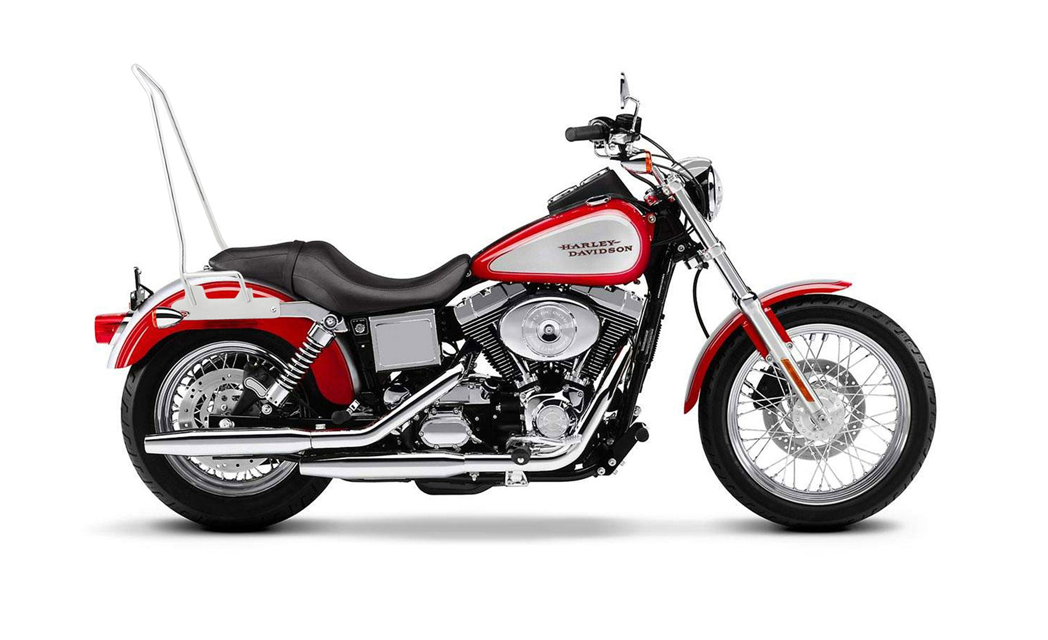 Iron Born Blade 25" Sissy Bar for Harley Dyna Low Rider FXDL Chrome Bag on Bike @expand