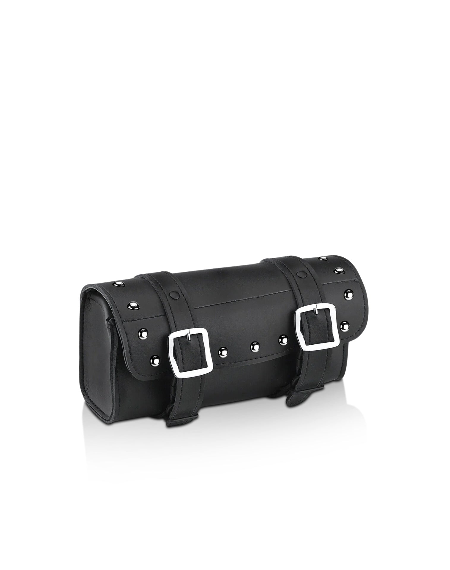 2L - Armor Studded Leather Motorcycle Handlebar Bag Main View