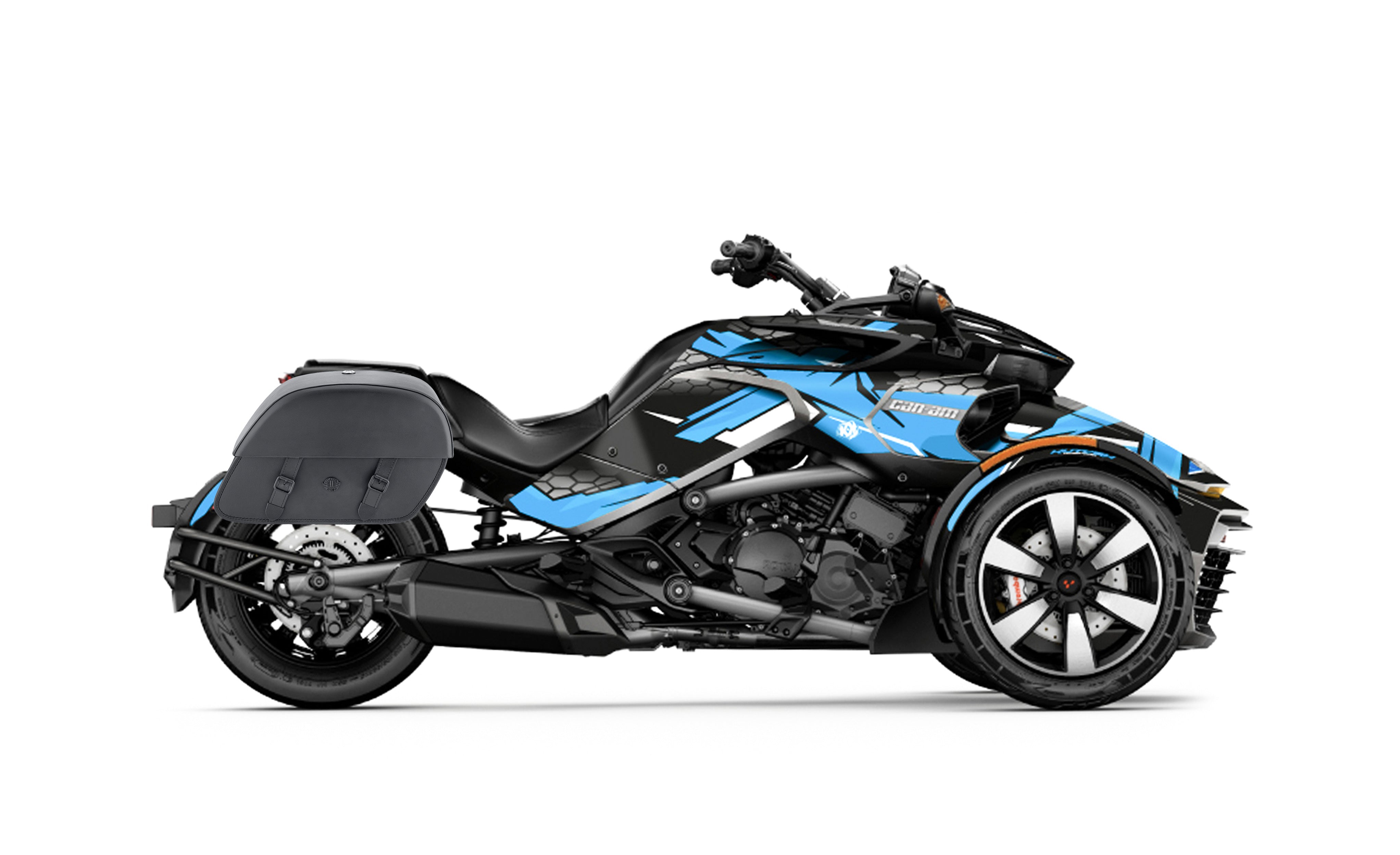 28L - Baelor Medium CAN AM Spyder F3 Motorcycle Saddlebags Bag on Bike @expand