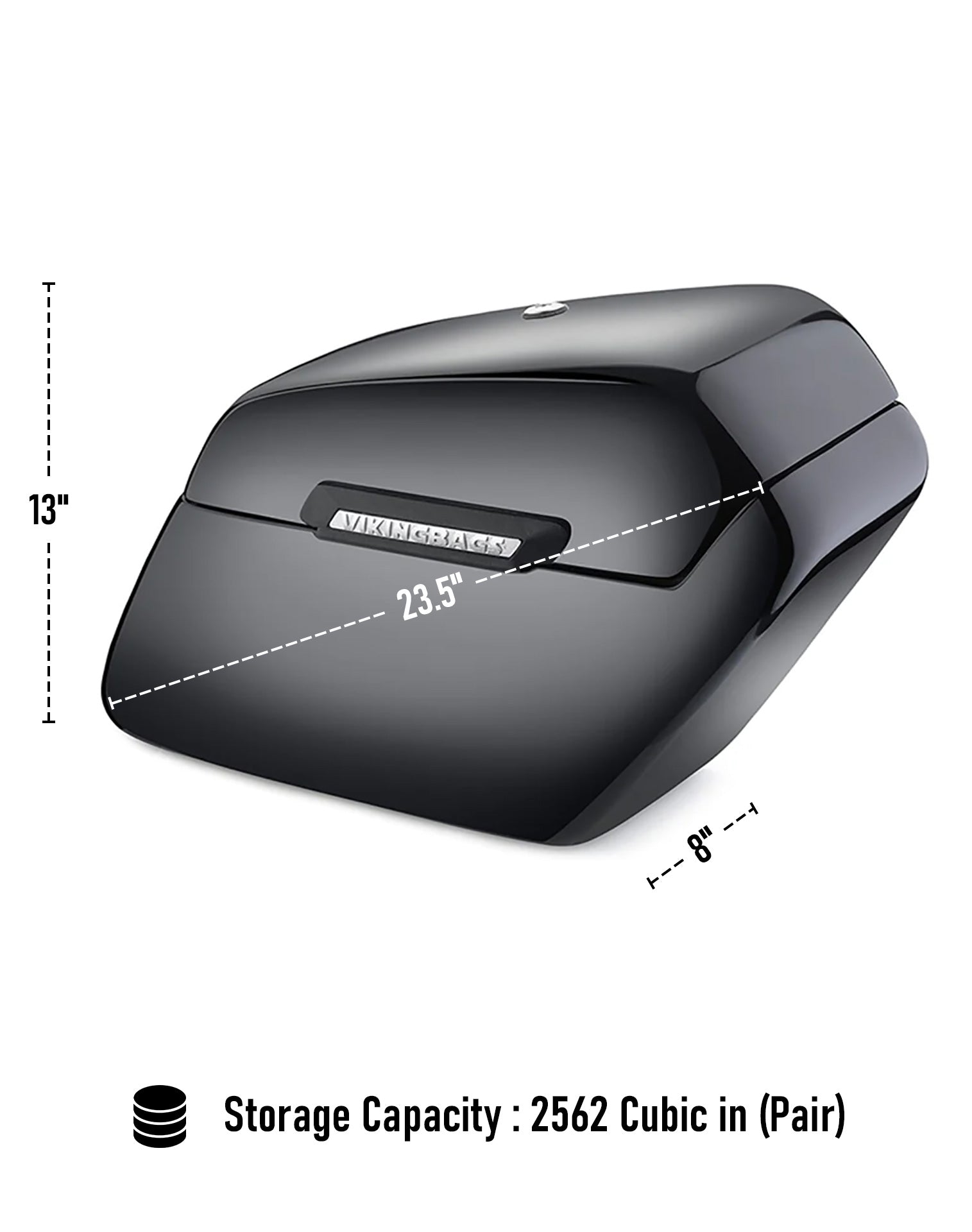 42L - Baldur Extra Large Painted Motorcycle Hard Saddlebags for Harley Softail Low Rider S FXLRS Storage Capacity