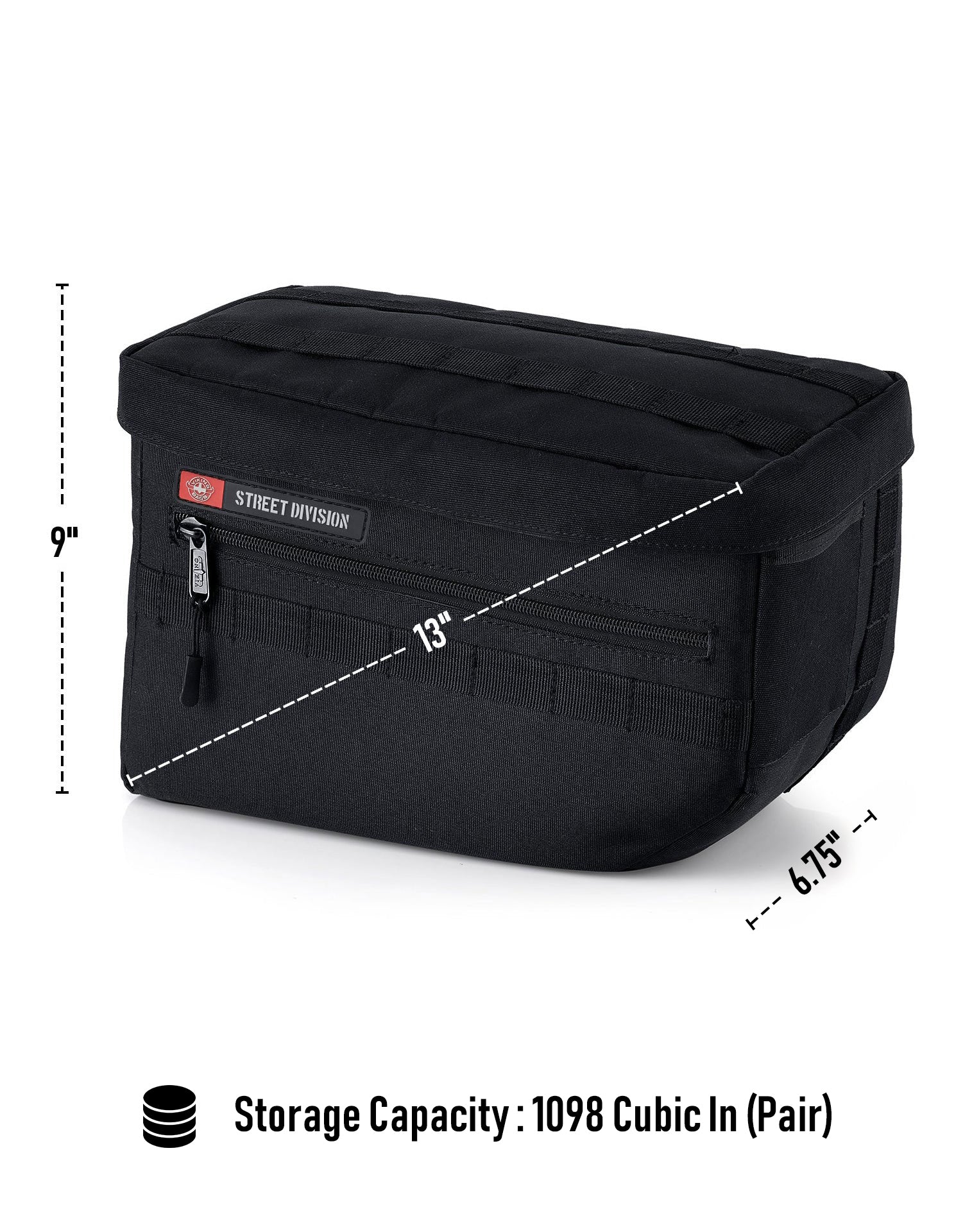 18L - Patriot Large Motorcycle Throw Over Saddlebags for Harley Softail Low Rider S FXLRS Storage Capacity
