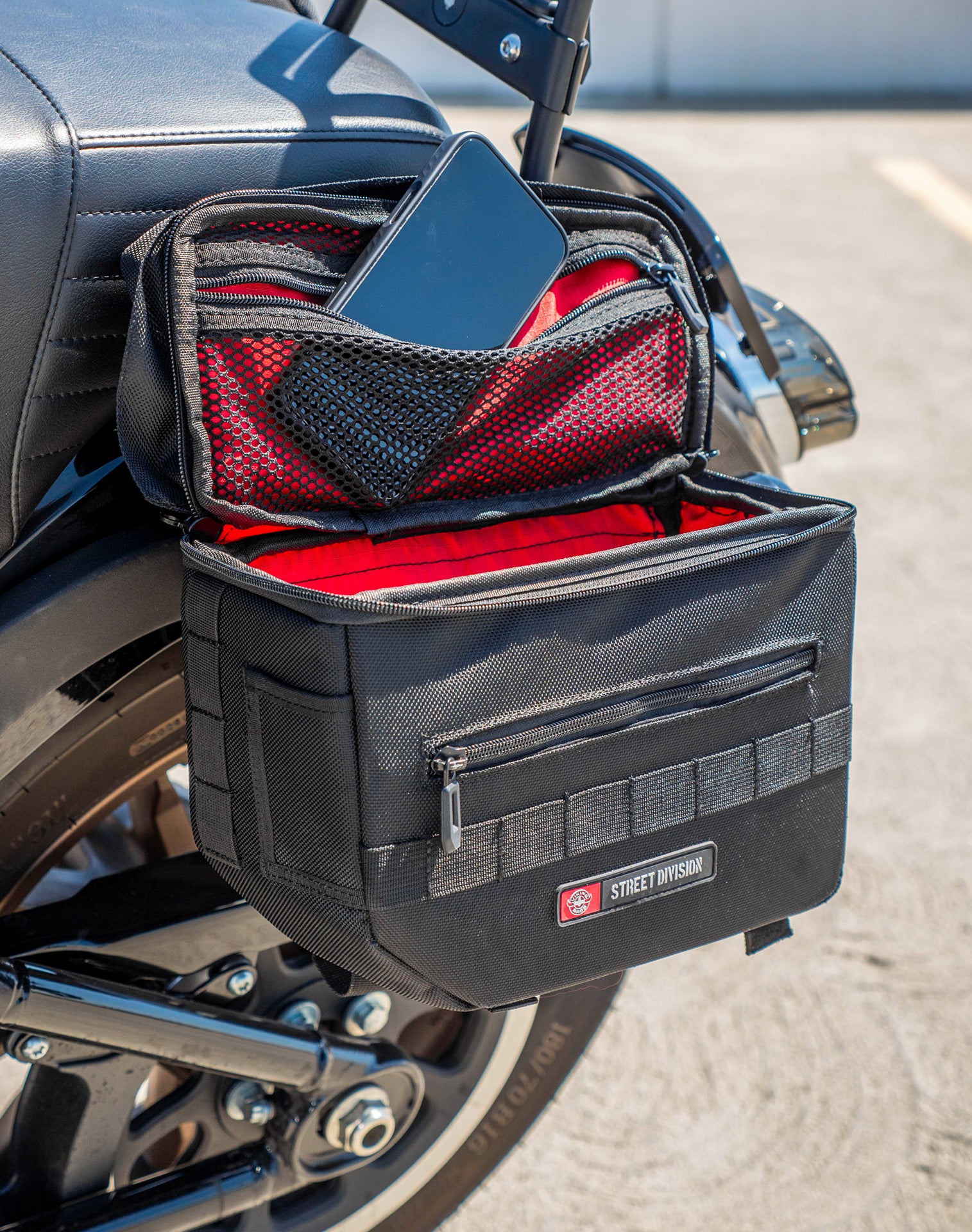 8L - Patriot Small Throw Over Saddlebags for Harley Softail Low Rider S FXLRS v4