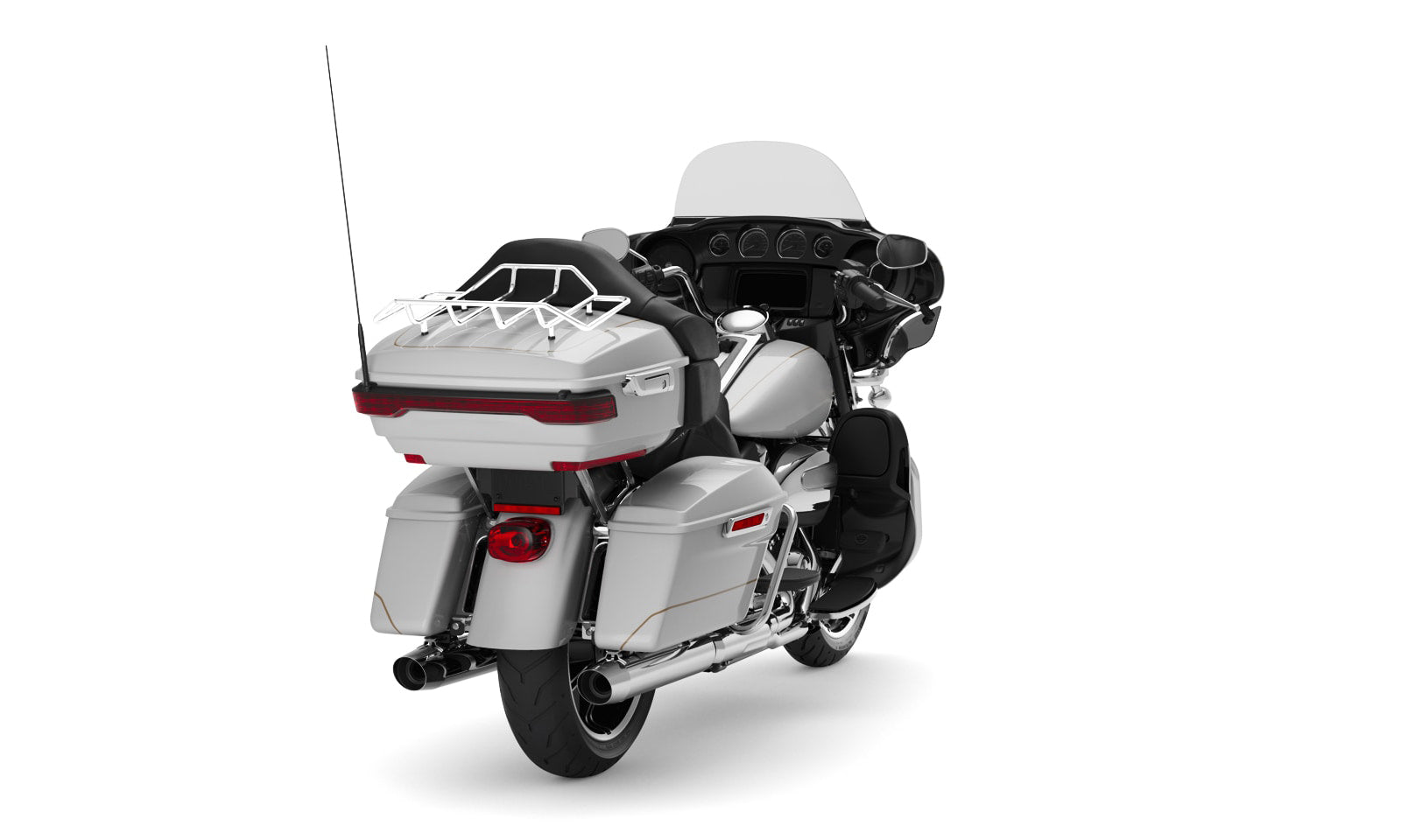 Viking Voyage Tour Pack Luggage Rack for Harley Touring Chrome Luggage Rack on Bike View @expand