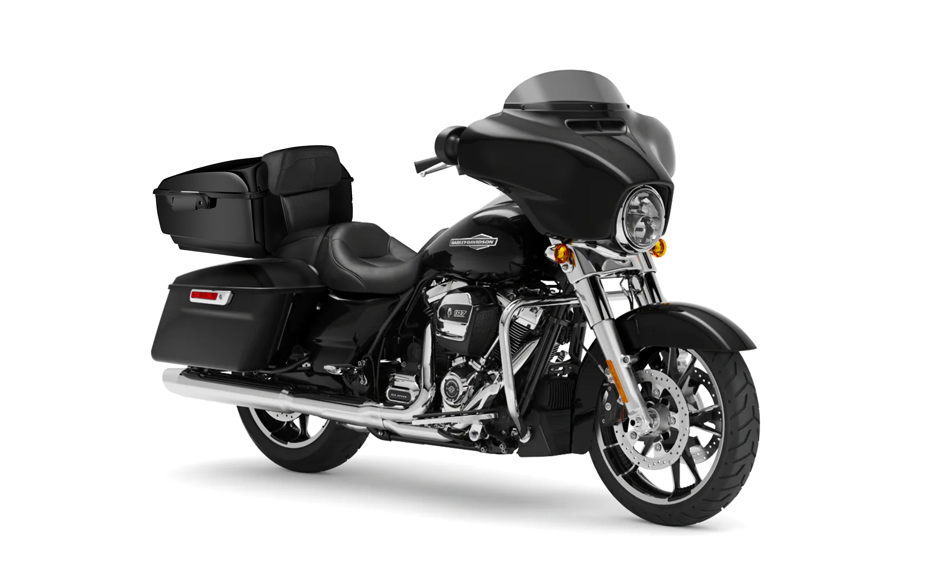 Viking Voyage Tour Pack Back Rest Pad For Harley Touring Bag on Bike View @expand