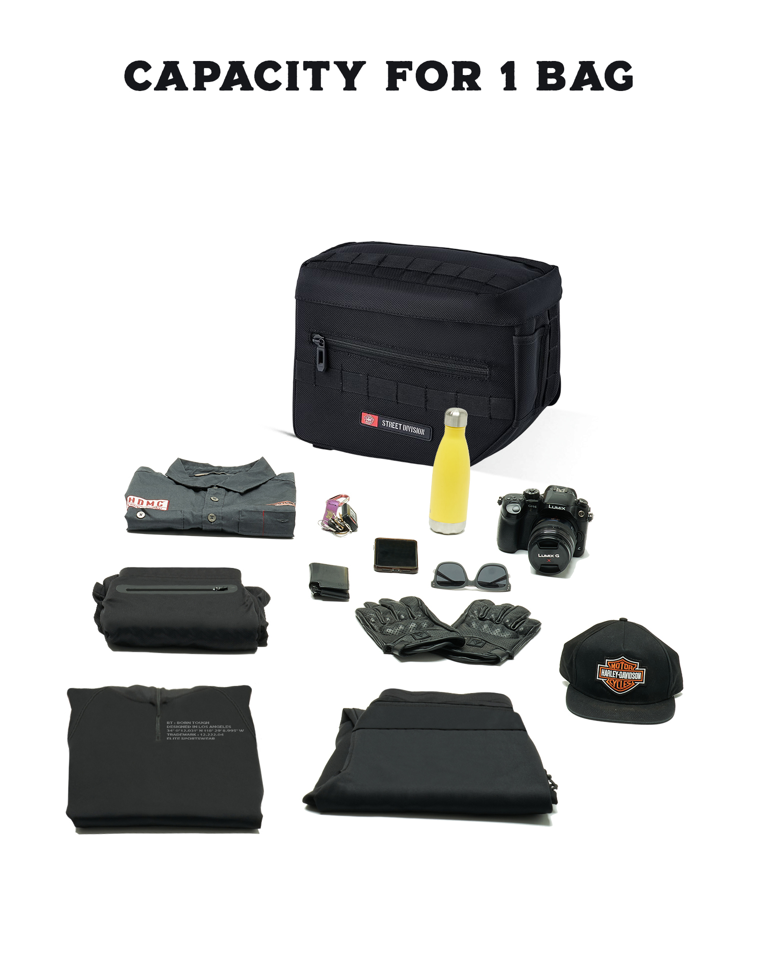 Viking Patriot small Universal Motorcycle Throw Over Saddlebags